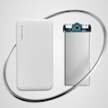 Pikkukuva 8 / 9: Powerbank Li-Po 10000mAh 2xUSB valkoinen
