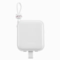 Pikkukuva 4 / 9: Powerbank jalustalla, USB-C-kaapelilla ja iPhone Lightning Cutie Series 10000mAh 22,5W valkoinen