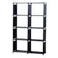 Miniatyrbillede 1 af 5: Herzberg 8-lags multifunktions bogreol og opbevaringsstativ - 85x125 cm sort