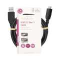 Pikkukuva 2 / 2: USB kaapeli | USB 3.2 Gen 1 | USB-A Uros | USB Micro-B Uros | 5 Gbps | Niklattu | 1.00 m | Pyöreä | PVC | Sininen | Label