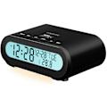 Miniatyrbillede 1 af 8: Clock Radio Temp/Fugtighed USB-C/Batteridrift Sort