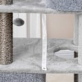 Miniatyrbillede 10 af 10: Kradsestolpe 142H Cm Kattetræ Med Kattehuler & Platforme, Sisal-Søjle, Kattelegetøj, Anti-Tip, Grå