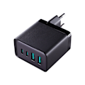 Miniatyrbillede 6 af 9: GaN 67W netværksoplader 2x USB 2x USB-C + USB-C kabel 1,2m sort