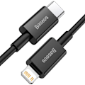 Pikkukuva 2 / 9: Ylivoimainen USB-C Iphone Lightning -kaapeli nopeaan lataukseen 20 W 1m musta