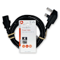 Pikkukuva 3 / 3: Sähköjohto | UK uros | IEC-320-C13 | Kulma | Suora | Niklattu | 2.00 m | Pyöreä | PVC | Musta | Label