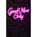 Pikkukuva 3 / 7: Koristeellinen muovinen led-valaistus Good Vibes Only 2 - vaaleanpunainen