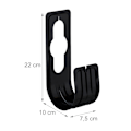 Miniatyrbillede 4 af 7: Sort slangeholder sæt med 4 stk