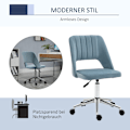 Miniatyrbillede 6 af 10: Kontorstol Drejestol Skrivebordsstol Højdejusterbar 360° Roterbar Kammusling Design Foam Velvet Polyester