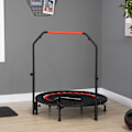 Pikkukuva 3 / 10: Minitrampoliini Lcd-Näyttö 102 Cm Fitness Trampoliini 4-Suuntaisella Korkeussäädettävällä Kahvalla Jopa 100 Kg