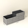 Miniatyrbillede 4 af 10: Bænk med opbevaringsplads, foldbar polstret bænk med separate beholdere, sengebænk med linnedlook, sædekiste til entre, soveværelse, stue, 110 x 38 x