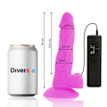 Miniatyrbillede 1 af 10: Diversia - Fleksibel Vibrerende Dildo Lilla 18 Cm -O- 4 Cm