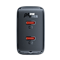 Miniatyrbild 4 av 8: Snabb GaN 35W PD laddare 2x USB-C svart