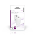 Miniatyrbild 8 av 8: Väggladdare | 24 W | Snabbladdnings funktion | 4x 2.4 A | Antal utgångar: 4 | 4x USB-A | Utan kabel | Single Voltage Output