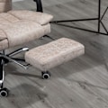Miniatyrbillede 10 af 10: Kontorstol Drejestol Skrivebordsstol Med Tilbagelænet Funktion Fodstøtte Højdejusterbar Mikrofiber Beige + Sort + Sølv 63 X 71 X 110-118 Cm