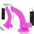 Miniatyrbild 5 av 10: Diversia - Flexibel Vibrerande Dildo Lila 21,5 Cm -O- 4,5 Cm