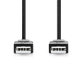 Pikkukuva 2 / 3: USB kaapeli | USB 2.0 | USB-A Uros | USB-A Uros | 480 Mbps | Niklattu | 2.00 m | Pyöreä | PVC | Musta | Label