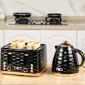 Miniatyrbild 2 av 10: Vattenkokare Brödrost Set Frukost Set med 1,7 L vattenkokare, 4 skivor Brödrost, 2200 W, 7 Browning Levels, Upptining, Återuppvärmning och smulbricka,