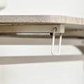 Miniatyrbillede 9 af 10: 3-Delt Siddegruppe Spisegruppe Med 2 Stole Og 1 Bord Spisebordssæt Og Klapbordplade Stål Mdf Natur + Hvid 120 X 60 X 75 Cm