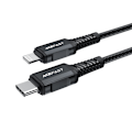 Miniatyrbillede 9 af 9: MFI kabel til iPhone USB-C - Lightning 30W 3A 1,8m sort
