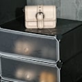 Miniatyrbillede 10 af 10: Skoskab med 12 rum, modulopbygget hylde til 12 par sko, DIY plug-in hylde, skoopbevaring til entre, sort, 49 x 37 x 108 cm