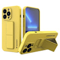 Pikkukuva 1 / 9: Silikonikotelo jalustalla iPhone 13 Pro Max Kickstand Case keltainen
