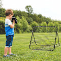 Miniatyrbild 2 av 10: Football Rebounder Kickback Goal Rebound Wall Net Av Metallrör+Pe, 96X80X96 Cm, Svart