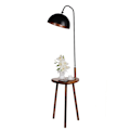 Miniatyrbillede 2 af 4: Gulvlampe Demet Sehbalı Ahşap Lambader Ceviz Retro 3 Başlıklı