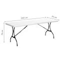 Miniatyrbillede 6 af 6: Catering banket havebord, foldbart, 240x70 cm, ModernHome