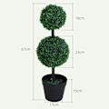 Miniatyrbillede 4 af 10: Kunstige planter Sæt med 2 Stor 67 cm kunstig plante med 2 kugler, kunstigt plasttræ i krukke, kunstigt træ som ægte til stue soveværelse Kontorhave M