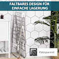 Miniatyrbillede 6 af 10: Tøj Airer Foldbar Bærbar Vingetørrer Teleskopstænger Rustfrit Stål Plast Sølv + Hvid 146X60.5X98Cm