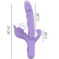 Miniatyrbillede 5 af 7: Intense - Billie Multifunktion Genopladelig Vibrator Suction & Pulsing Purple