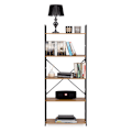 Miniatyrbild 9 av 10: Modern bred bokhylla i trä LOFT 5 hyllplan