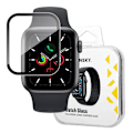 Miniatyrbillede 1 af 6: Hybrid beskyttelsesglas til Apple Watch 4/5/6/SE 44mm Watch Glass sort