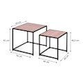 Miniatyrbild 9 av 9: Set med 2 soffbord, loftdesign