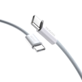 Miniatyrbillede 1 af 6: Holdbart UCB-C PD 60W kabel med kulfiberfletning, 2m, lyseblå