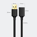 Miniatyrbillede 3 af 9: USB-A 3.0 5Gb/s forlængerkabel adapter 0,5m sort