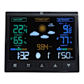 Miniatyrbild 2 av 9: Bakgrundsbelyst trådlös väderstation med utomhussensor, LCD-display, termometer, barometer, klocka