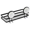 Miniatyrbillede 4 af 10: Sort metal brusehylde med sugekopper 25x10x8,5 cm