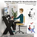 Miniatyrbild 4 av 5: X-format datorbord med låda och bildskärm svart