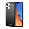 Pikkukuva 1 / 7: Joustava kotelo hiilikuviosuojuksella Xiaomi Redmi 12 Carbon Case -kotelolle, musta