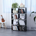 Miniatyrbillede 3 af 5: Herzberg 8-lags multifunktions bogreol og opbevaringsstativ - 85x125 cm sort
