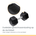 Miniatyrbillede 2 af 2: Orange Gym - Hex Dumbbell - 6 kg - sæt med 2