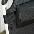 Miniatyrbillede 8 af 10: Liggestol Haveseng Liggestol Af Aluminium Stof Afslapningsstol 5-Vejs Justerbar Foldbar Ergonomisk Mesh Sort 170 X 60 X 76 Cm