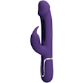 Miniatyrbild 3 av 10: Pretty Love - Kampas Rabbit 3 i 1 multifunktionsvibrator med tunga violett