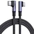 Miniatyrbild 1 av 2: Vinklad flätad kabel USB-C Quick Charge PD 100W 2m svart