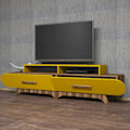 Miniatyrbillede 2 af 5: TV Stand Flora - Valnød, Gul