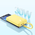 Pikkukuva 8 / 9: Mini Powerbank MagSafe 10000mAh 30W USB-C-kaapelilla 0,3m keltainen