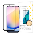 Miniatyrbillede 1 af 9: 9H Full Glue hærdet glas med sort ramme til Samsung A25