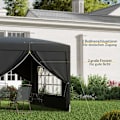Miniatyrbillede 8 af 10: Lysthus ca 3x3m, vandafvisende, stabilt, vintersikkert pop-up foldepavillon, UV-beskyttelse 50+, foldbart partytelt, havetelt med 4 sidepaneler, lomme