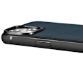 Miniatyrbillede 4 af 9: Etui dækket med naturligt læder til iPhone 14 Læderolievoks marineblå